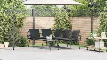 3-Seat L-Shape Outdoor Sofa, Gray PE Rattan Patio Couch with Bench Cushion, 90.9 x 68.1 inch Metal Frame, Modern Low-Profile Design for Garden, Deck, Balcony