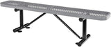 Global Industrial 6'L Heavy Duty Expanded Metal Mesh Flat Bench with Steel Frame, Portable Outdoor Bench - Photo 1