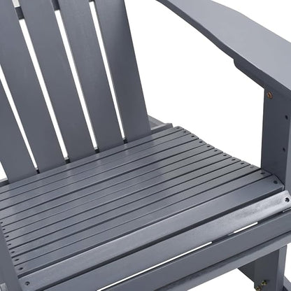 (Fast Shipments) Wooden Rocking Chair | for Porch, Lawn, Garden, Backyard, Balcony, Deck, Pool, Indoor, Outdoor Garden Rocking Chair Wood Gray