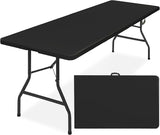 Best Choice Products 8ft Plastic Folding Table, Indoor Outdoor Heavy Duty Portable w/Handle, Lock for Picnic, Party - Photo 1