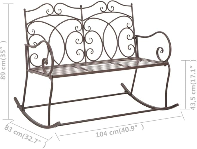 (Fast Delivery) Garden Bench Metal Frame Outdoor Seating Furniture - Photo 2