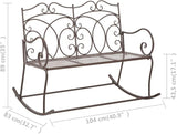 (Fast Delivery) Garden Bench Metal Frame Outdoor Seating Furniture - Photo 2