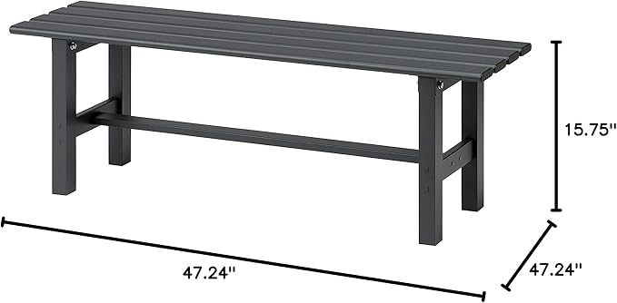 VegTrug Aluminium Garden Bench, Outdoor Bench for Garden and Patio, Wood-Effect Bench, 120 cm, Powder-Coated Gray