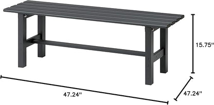 VegTrug Aluminium Garden Bench, Outdoor Bench for Garden and Patio, Wood-Effect Bench, 120 cm, Powder-Coated Gray