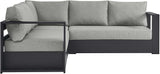 Modway Tahoe Aluminum 3-Piece Outdoor Patio Furniture Gray, Modular Sectional Sofa Set with Weather-Resistant Cushions - Photo 3