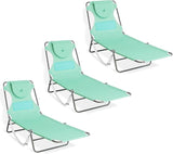 Ostrich Chaise Lounge Outdoor Lightweight Folding Adjustable Reclining Beach Chair for Tanning Pool Lake Patio Lawn - Photo 1