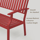 Outdoor Bench Weatherproof Aluminum Patio Garden Bench - Photo 4