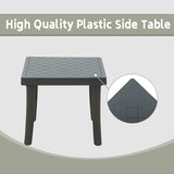 Domi Pool Lounge Chairs Set of 3, Aluminum Chaise Lounge Outdoor with Side Table - Photo 6