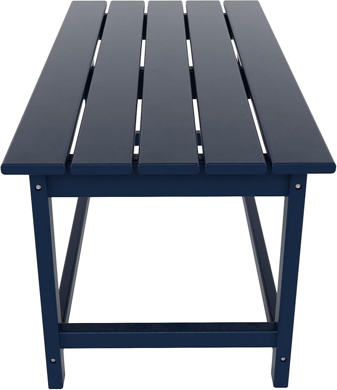 WO WESTIN OUTDOOR HDPE Laguna Outdoor Poly Adirondack Coffee Table, Navy Blue