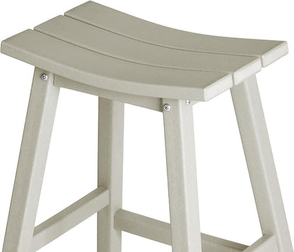 WestinTrends Malibu 2 Piece Set of 29 Height Outdoor/Patio Saddle bar stools, Sand