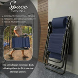 Adjustable Zero Gravity Lounge Chair with Steel Mesh Fabric: Reclining Lawn Chair Featuring Comfort Pillow - Photo 6