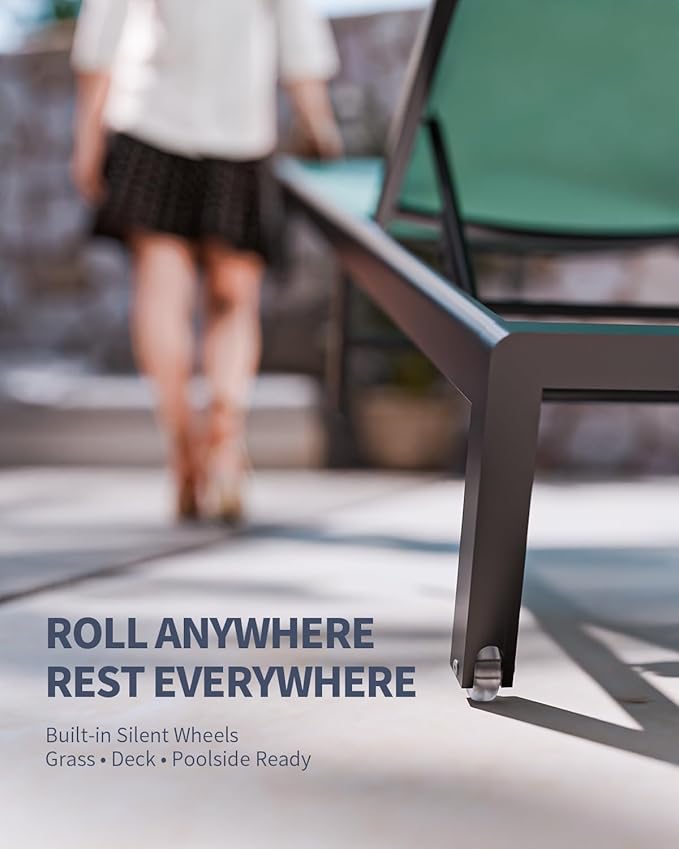 Aluminum Lounge Chairs Outdoor Chaise Furniture - Photo 5