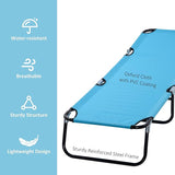 Outsunny Folding Chaise Lounge Pool Chairs, Outdoor Sun Tanning Chairs with 5-Level Reclining Back - Photo 5