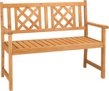 Outdoor Bench, Patio Wooden Bench, Wood Garden Bench, Outside Loveseat with Backrest and Armrest - Photo 8
