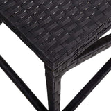 Outdoor Garden Bench 47.2 in, Poly Rattan Seating for 2, Modern Patio Furniture with Powder-Coated Steel Frame - Photo 5