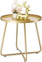 danpinera Outdoor Side Tables, Weather Resistant Steel Patio Side Table - Photo 1