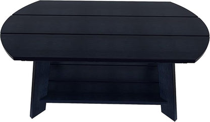 WestinTrends Tuscany Outdoor Coffee Table, All Weather HIPS 2 Tier Patio Adirondack Coffee Table, Navy