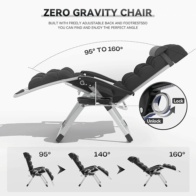 Zero Gravity Chair, Portable Outdoor Chair - Photo 4