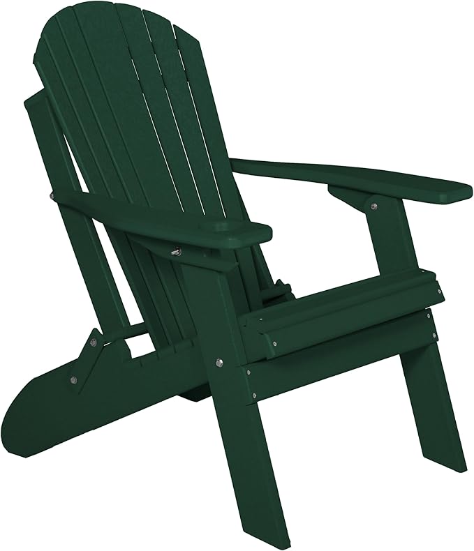 Furniture Barn USA Poly Folding Adirondack Chair with Smart Phone Holder, Sand