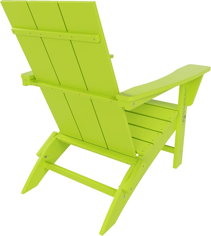 WestinTrends Ashore Modern Outdoor Folding Adirondack Chair, Lime