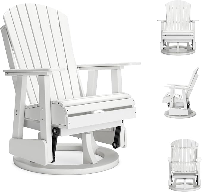 Signature Design by Ashley Hyland Wave Outdoor Casual Swivel Glider Adirondack Chair with 360-Degree Swivel - Photo 7