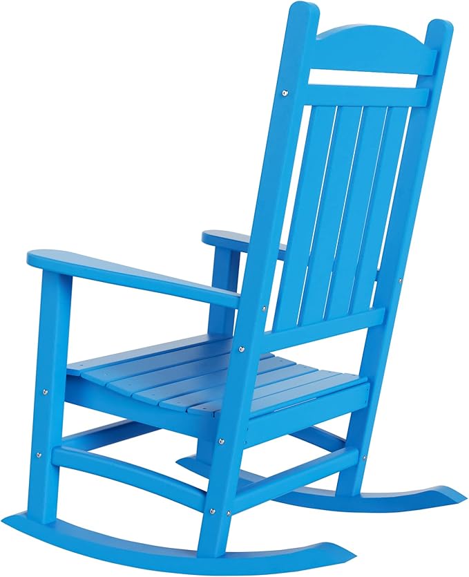 WestinTrends Malibu Outdoor/Patio Rocking Chair, Pacific Blue