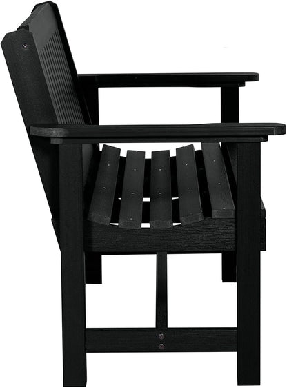 Sequoia Professional CM-BENSQ42-BKE Commercial Grade Exeter 4 Foot Garden Bench, Black