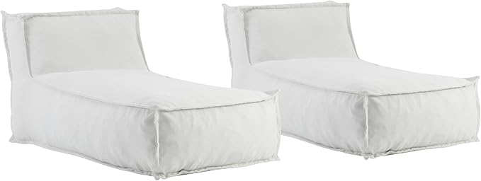Christopher Knight Home Natty Outdoor Bean Bag Chair Set of 2, Fabric Bean Bag Chair for Adults and Kids - Photo 4