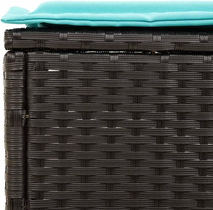 Patio Sun Lounger Set of 2 with Blue Cushions, Adjustable Backrest Outdoor Furniture for Garden, Poolside, Balcony - Photo 8
