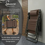 2-Pack Adjustable Zero Gravity Lounge Chair with Steel Mesh Fabric: Reclining Lawn Chair Featuring Comfort Pillow - Photo 6
