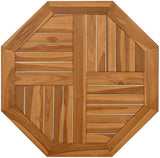 Octagonal Solid Teak Wood Table Top 27.6 x 27.6 Inch - Photo 3