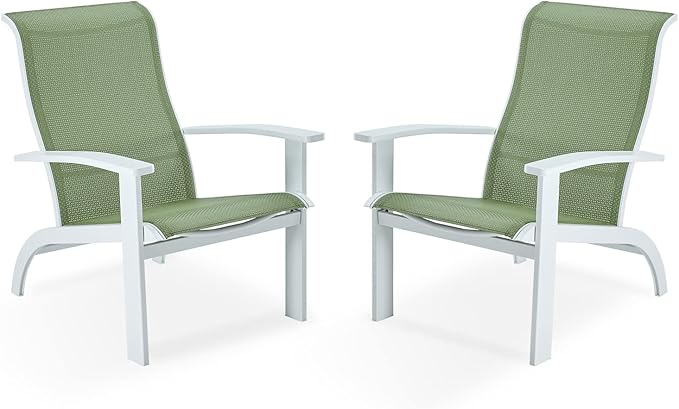 DIFY Patio Adirondack Chair Set of 2,Outdoor Adirondack Chair Weather Resistant for Backyard,Pool Deck and Beach,Green