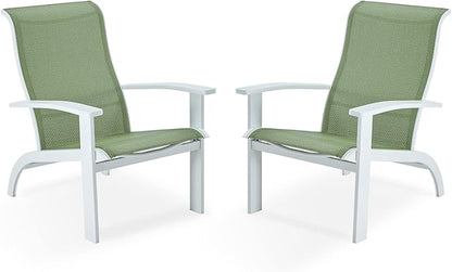 DIFY Patio Adirondack Chair Set of 2,Outdoor Adirondack Chair Weather Resistant for Backyard,Pool Deck and Beach,Green