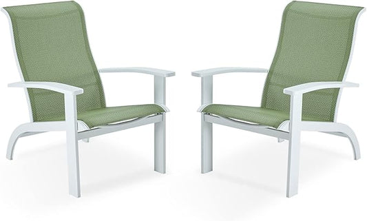 DIFY Patio Adirondack Chair Set of 2,Outdoor Adirondack Chair Weather Resistant for Backyard,Pool Deck and Beach,Green