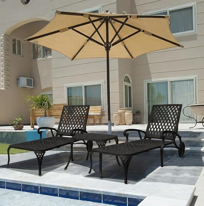KEIKI Chaise Lounge Chair Outdoor Set of 2 - Photo 7