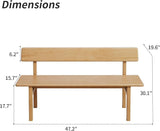 Outdoor indoor Bench, 47 Patio Garden and balcony Wooden Bench - Photo 2