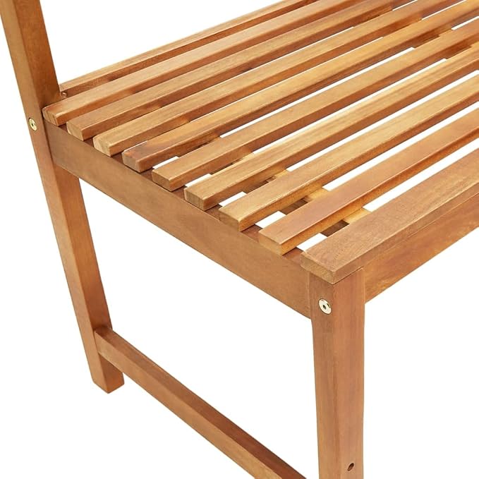 Patio Corner Bench, Vintage Garden Wooden Bench, Bench with Backrest, Garden Furniture Bench for Patio, Garden, Yard, Lawn,55.1" Solid Acacia Wood