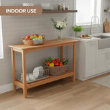 Outdoor Console Table, 48'' 2-Shelf SideTable Indoor/Outdoor Use - Photo 4