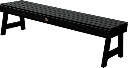 highwood Weatherly Backless Bench, 5-Feet, Black