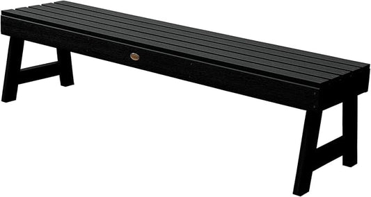 highwood Weatherly Backless Bench, 5-Feet, Black