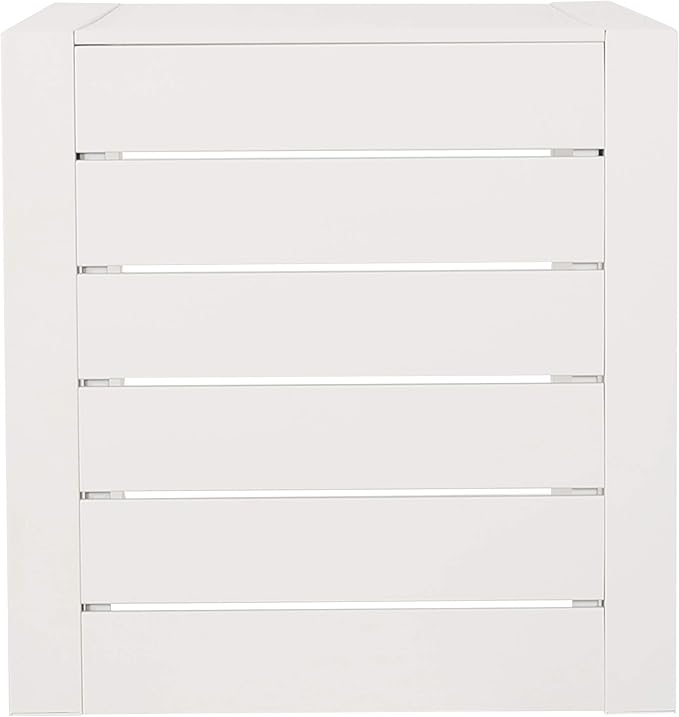Christopher Knight Home Jesse Coral Outdoor Modern Aluminum C-Shaped End Table, White - Photo 8