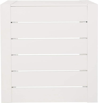 Christopher Knight Home Jesse Coral Outdoor Modern Aluminum C-Shaped End Table, White