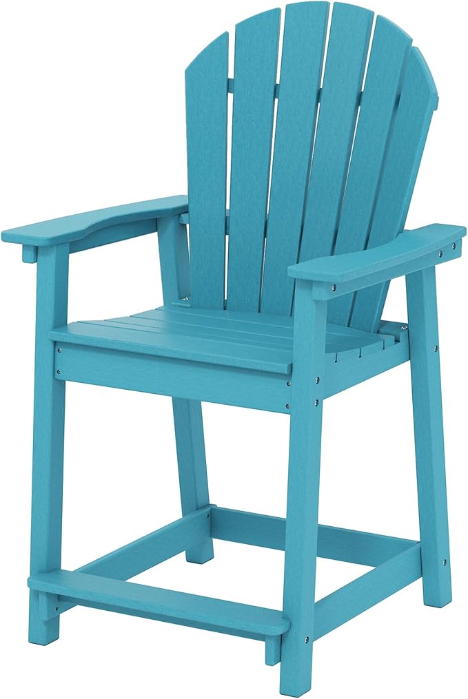 OTSUN Tall Modern Adirondack Chair, All Weather HDPE Bar Height Adirondack Stools Widened Durable Design for Porch Patio Yard Lawn Fire Pit Bistro Basement Indoors & Outdoors