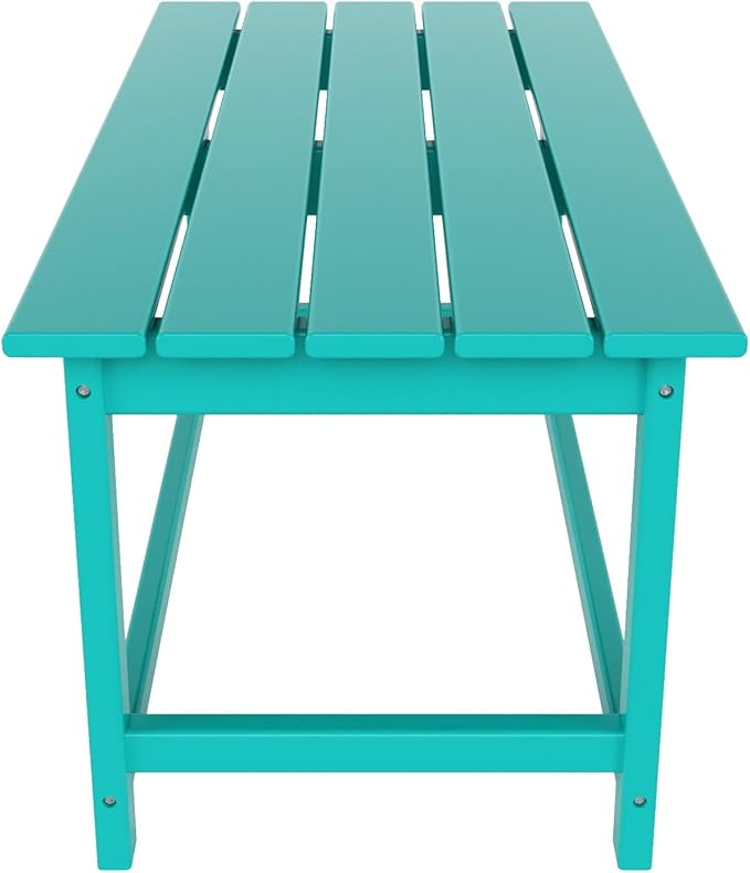 WO WESTIN OUTDOOR HDPE Laguna Outdoor Poly Adirondack Coffee Table, Turquoise