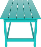 WO WESTIN OUTDOOR HDPE Laguna Outdoor Poly Adirondack Coffee Table, Turquoise - Photo 4