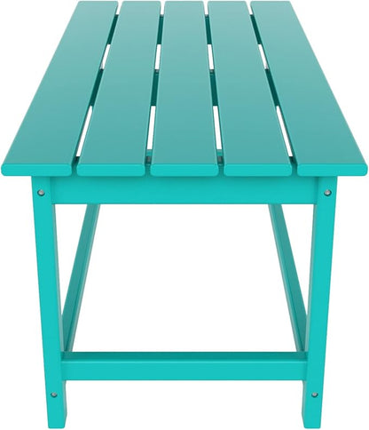 WO WESTIN OUTDOOR HDPE Laguna Outdoor Poly Adirondack Coffee Table, Turquoise
