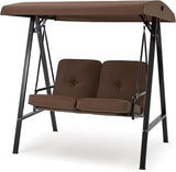 AECOJOY Outdoor Patio Swing Chair for Adults, 2-Seat Porch Swings with Adjustable Canopy - Photo 9