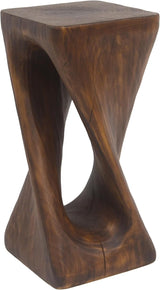 Christopher Knight Home Novi 26.8"H Lightweight Concrete Outdoor Side Table, Hollow Twist-Shaped Patio End Table - Photo 4