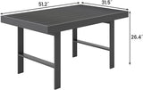 Solaste Aluminum Outdoor Dining Table, All-Weather Rectangle Metal High Patio Coffee Table for Balcony, Garden - Photo 3