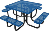 COATEDOUTDOORFURNITURE Heavy-Duty Portable Outdoor Picnic Table with Umbrella Hole - Photo 1